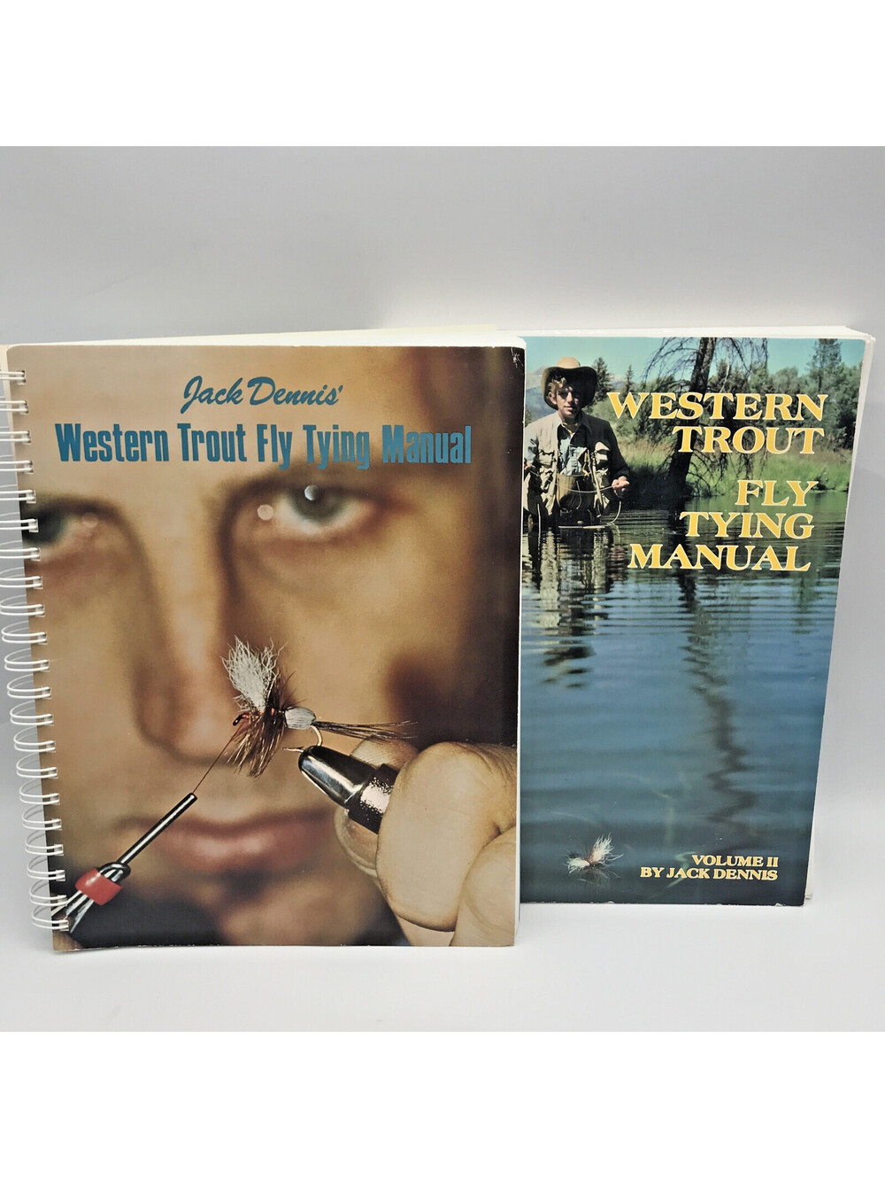 Jack Dennis Western Trout Fly Tying Manual Volume 1 & 2 Spiral Fishing Lures